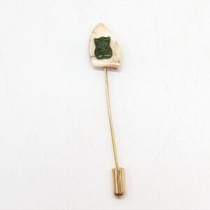 Vintage Jade Carved Stick Pin